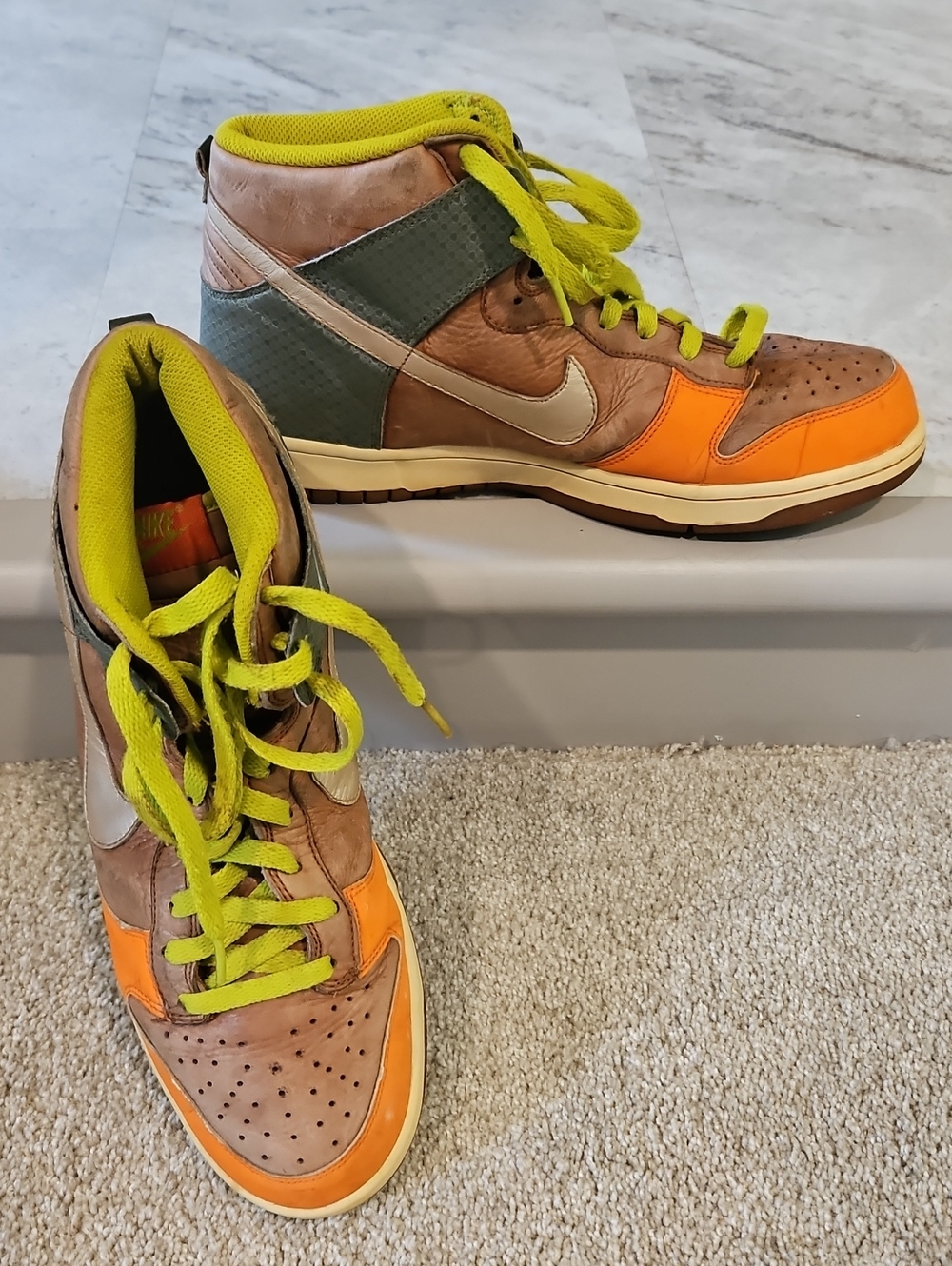 2007 Nike Dunk High Premium Orange Blaze Limited Ed. US 13 VGUC